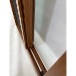 UPVC Wood Foil Double Sliding Windows Custom European Style Energy Efficient