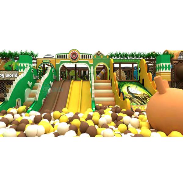 Creative Jungle Theme Indoor Playground Equipment Customized Color