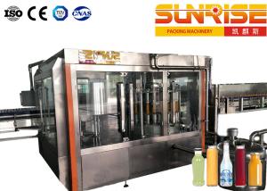 China Soda Glass Bottle Filling Line , 3 Functional CSD Filling Machine on sale