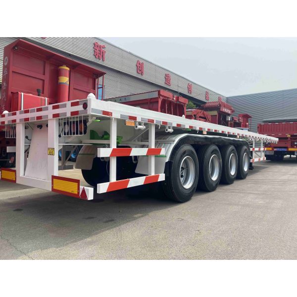 Truck Trailer 4-Axle 100 Ton Flatbed Semi-Trailer for Customization Applications