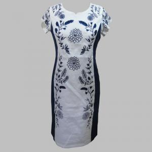 Buy cheap Hot Selling Woman Embroidery Short Sleeve Summer Autumn Lady Maxi Dress product