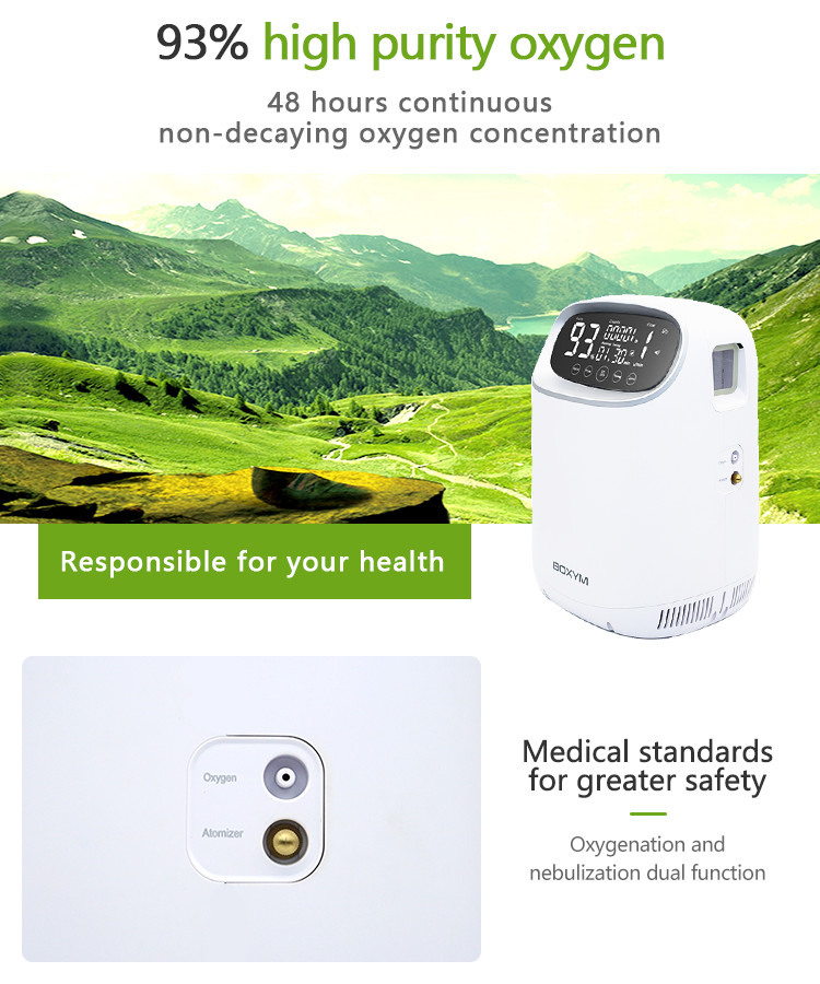 AC220V 42dB Hospital Oxygen Concentrator Machine 0.15ml/ Min Atomization