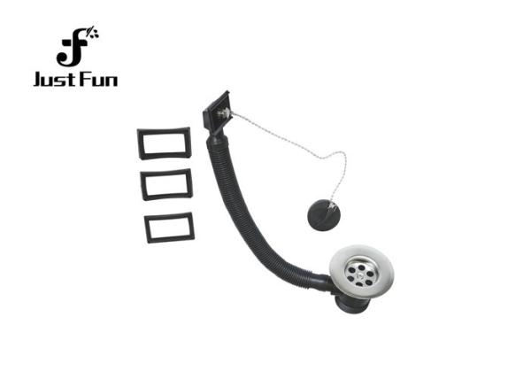 Quality Lead Free Bath Overflow Pipe , Flexible Bathtub Drain Pipe With Trap for sale