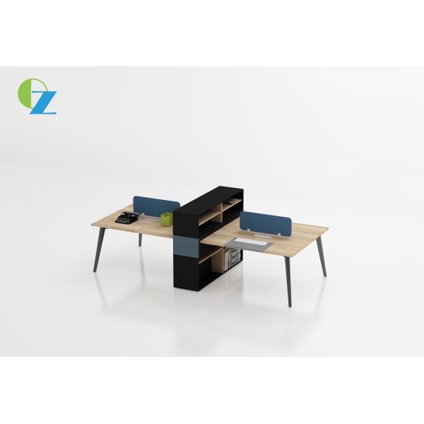 Four Person Wooden Office Furniture Workstation For Staff