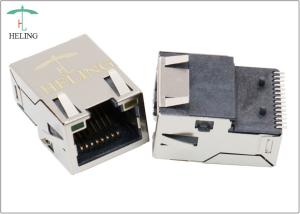 Buy cheap 1 x 1 Single Port EMI RJ45 Tab Up 100 Base T Transformer With Green / Yellow LED product