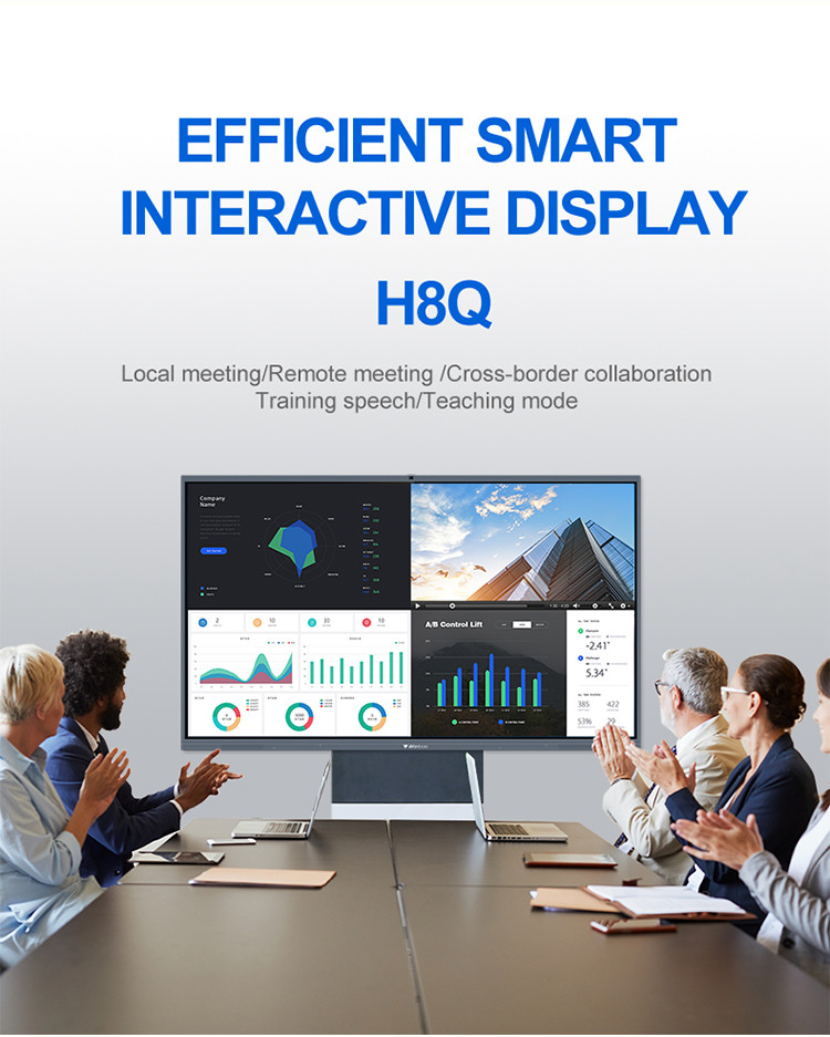 100'' Digital Interactive Board Smart Digital IR Whiteboard Interactive Display Stand For Meeting