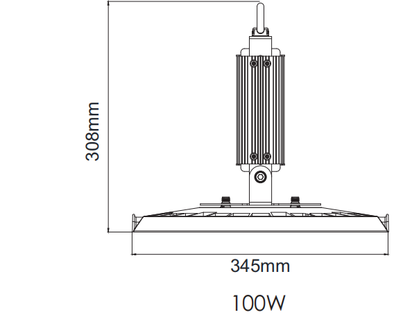 90/120 Degree 100W Dimmable Led High Bay Lights 16000lm With Private Tooling