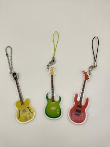 China Promotions Acrylic Sheet Keychain , Inkjet Printing Personalized Guitar Keychain on sale