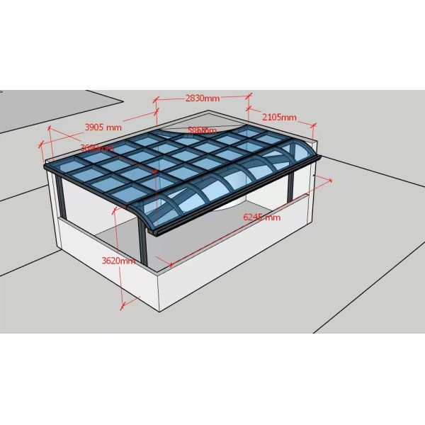 Create Your Dream Patio with a DIY Polycarbonate Awning with Aluminum frame Durable Weather-Resistant and Customizable