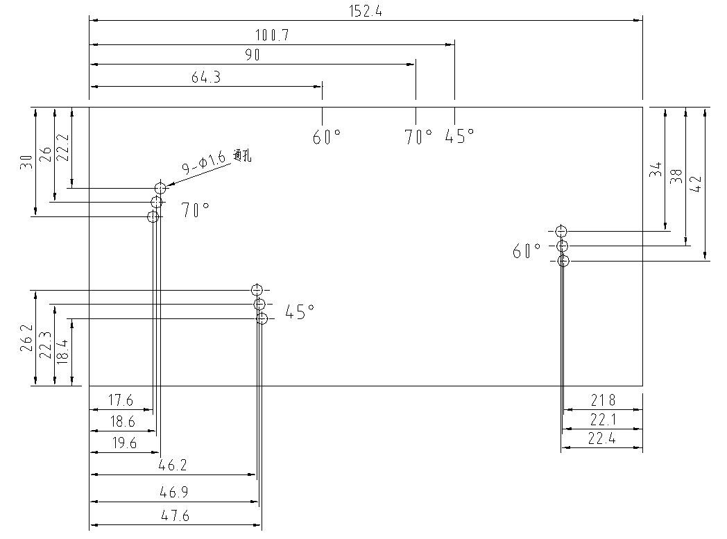 AWS RC Ultrasonic Reference Blocks for checking angle beam transducer resolution capability