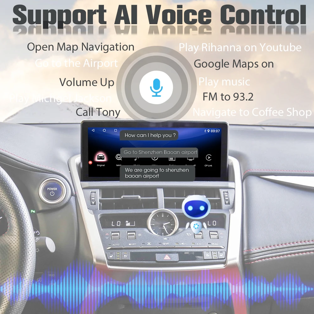 Viknav Car Video interface For LEXUS NX 2017-2020 Android Auto Carplay interface with screen touchpad and 360 AHD