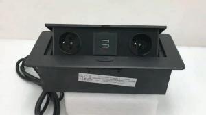 Buy cheap french power plug pop up boxes zinc alloy desktop socket product