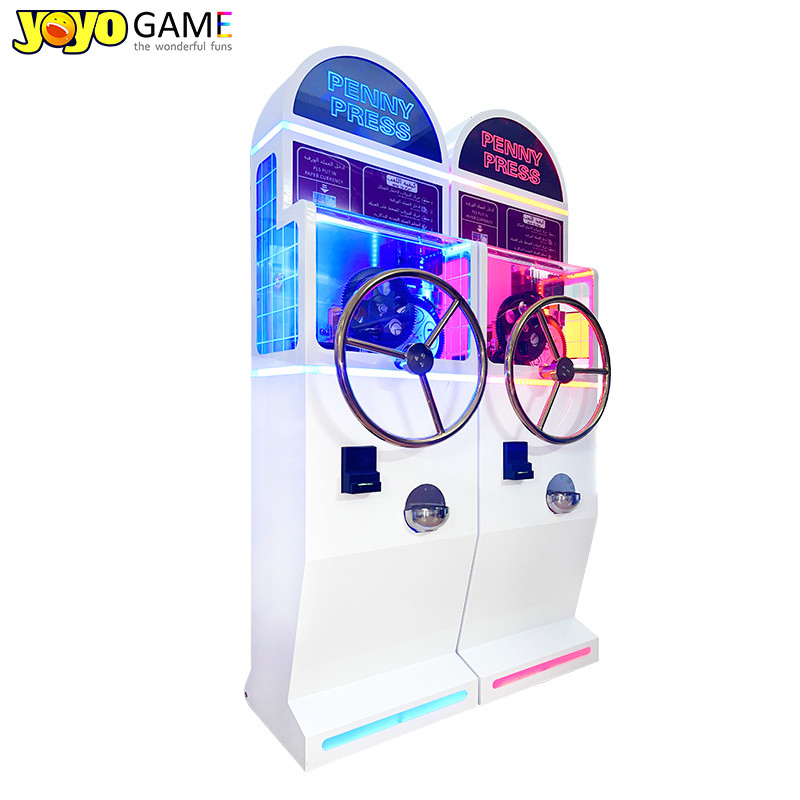 Coin Operated Arcade Game Machine Tourist DIY Souvenir Coin Press Game Machine Museum Penny Video Redemption Machine For