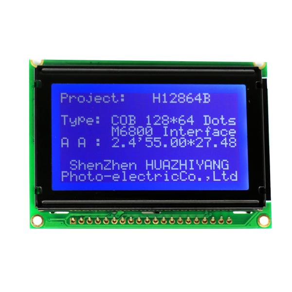 Quality Blue COB Graphic Lcm Lcd Display Module 128x64 12864 Lcd Module for sale