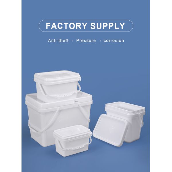1.5L-25L Square Rectangle PP Bucket With Lid For Silk Screen / Heat Transfer Printing