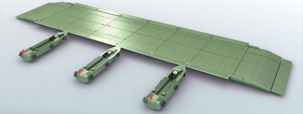 Quality Self - Propelled Heavy Emergency Pontoon / Ribbon Pontoon / Military Pontoon Bridge for sale