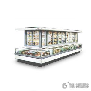 China 50hz 12v Supermarket Display Refrigerator For Meat Color Coated Board Material on sale
