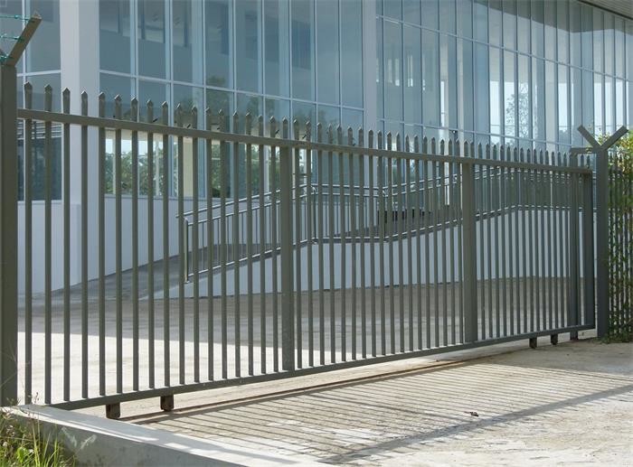 Customized Metal Tubular Picket Security Fence Systems For Wall And Gate