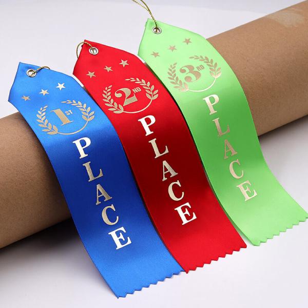Quality Colorful Rosette Horse Ribbon Polyester / Nylon Material Two Inch Width for sale