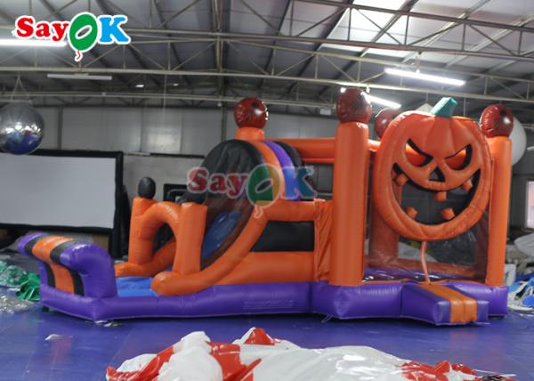 Quality Giant Inflatable Party Bouncy Castle Slide Combo Halloween Inflatable Bounce House for sale