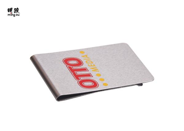 Quality Name Brand Metal Money Clip Large Capacity Red And Yellow Logo for sale