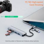USB A/C Input USB 3.0 Type C Multiport Adapter Docking Station with SD/TF Card
