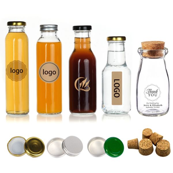 Hot Sale Free Sample 12oz 350ml Glass Bottles for Juice Beverage