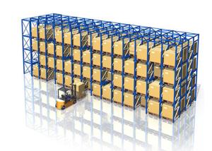 Buy cheap Q235B Steel Material Drive In Racks Design , Drive Through Pallet Racking Customized Size product