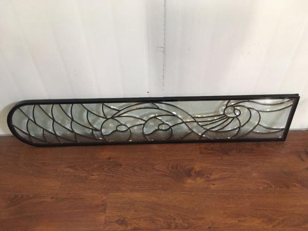 Quality Translucency Bevel Art Glass Panels Curve / Flat Shape Custom Size for sale