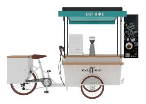 Commercial Catering Mobile Coffee Vending Cart With Large Free Space