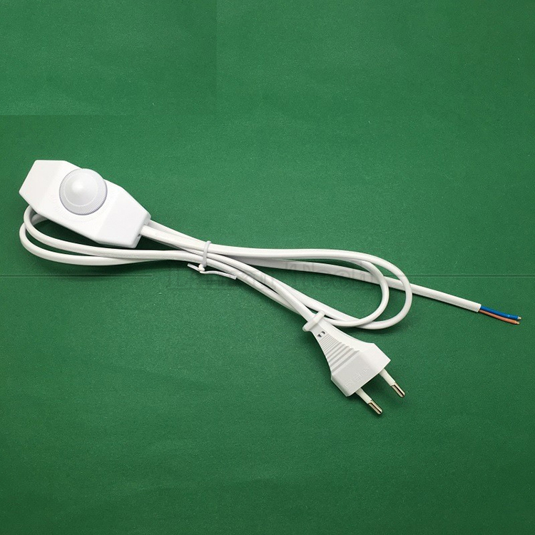 1.8m EU Plug ON OFF LED Dimmer Controller Adapter AC Power Extension Cord Cable for Table Lamp