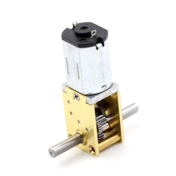 Quality N20 DC Right Angle Worm Reducer Gear Motor 6V 16-381RPM Permanent Magnet DC Worm Reduce Metal Worm Gear Motor for sale