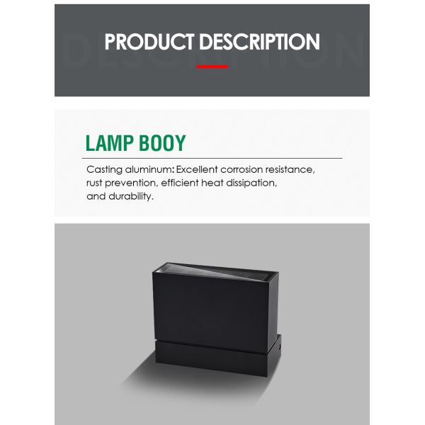 Up And Down Lighting Modern LED Wall Mounted Garden Courtyard Lights 10W Black White Housing Color Waterproof IP65