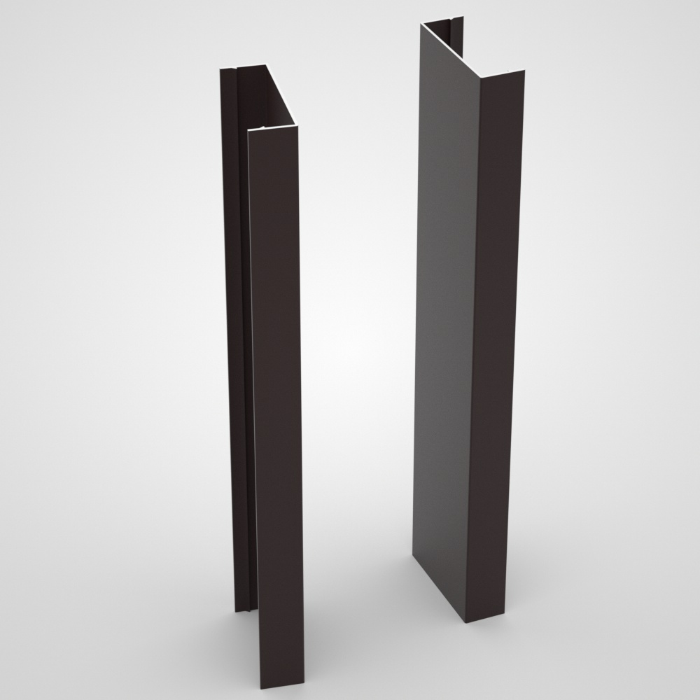2.0mm Curtain Wall Profiles 6000 Series Powder Coating Aluminum Profiles