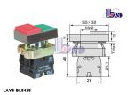 Professional Metal Square Push Button Light Switch Red And Green Color