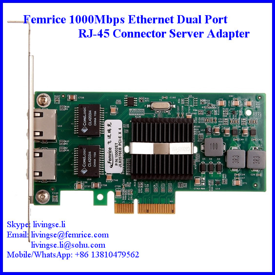1.25Gbps/10km Gigabit Server Ethernet Network Card, RJ-45 Copper Cable 10002ET