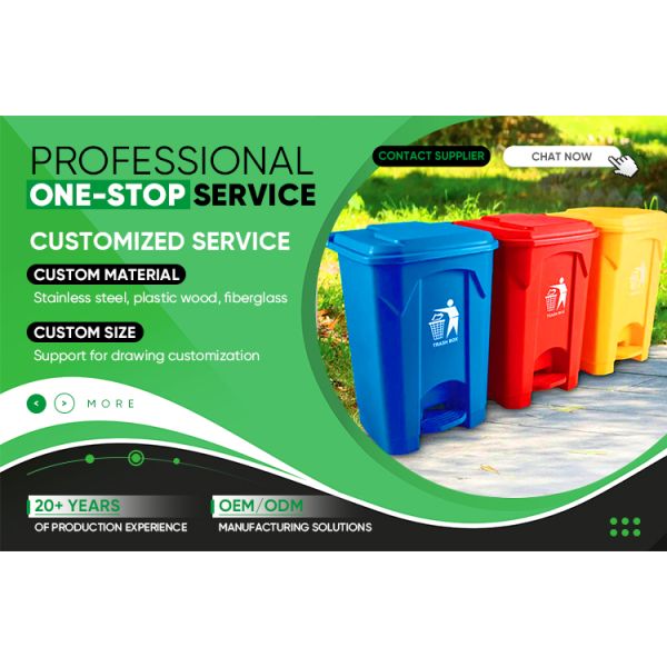 Wholesale 240L Foot Bin Thickened Large Plastic Bin Foreign Trade Sanitation Kitchen Waste Bin With Wheel Cover
