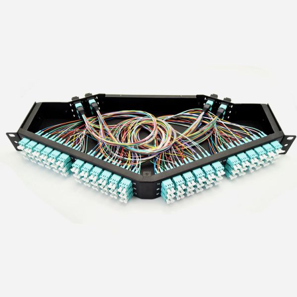 19'' Standard Structure Sliding Tray design black MPO/MTP Fiber Optic Cassette for Truck Network System