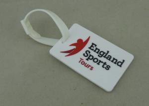 China Personalized Promotional PVC Luggage Tag , Rubberized Key Chain For Award on sale