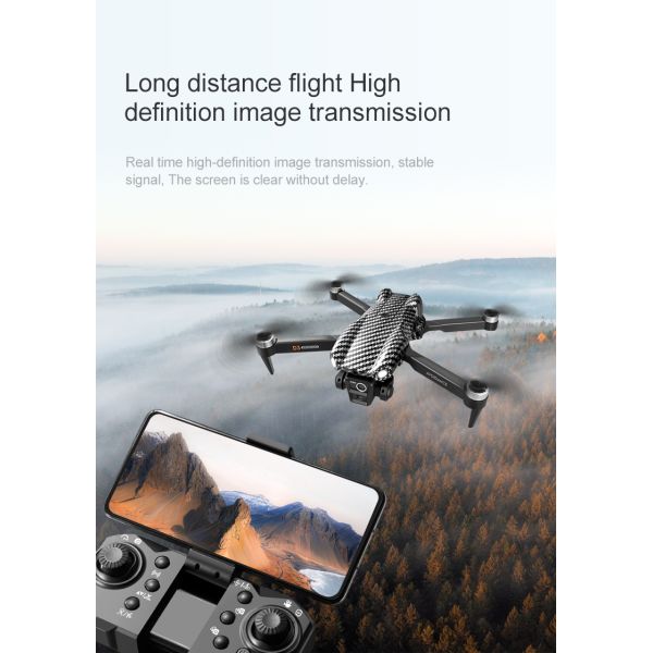 Beginner Operator Skill Level Portable RC Drone with Obstacle Avoidance and Triple Camera D3 Pro 4k Brushless Motor