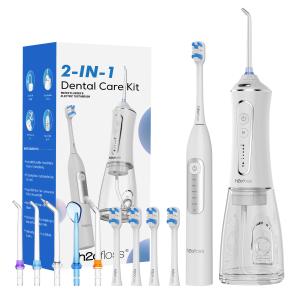 Buy cheap Oral Care Dual Water Dental Floss Picks Smart Sonic Rechargeable Vibration Floss Portable Teeth Cleaner Electric Dental Flosser product