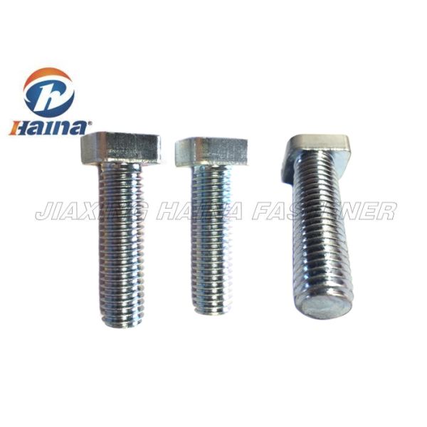Metric T Bolts Custom Fasteners White Blue Color Cold Heading For Structural Steel