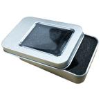 Small Silver Rectangular Tin Box Can With Window Lid For Electric Equipments