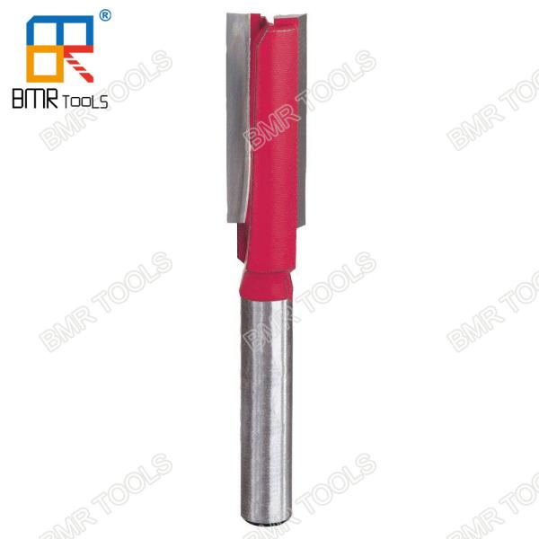 Quality BMR TOOLS Single Piece 2 Flute Straight Router Bit for Wood shaping with 8mm shank and 1/4" shank for sale