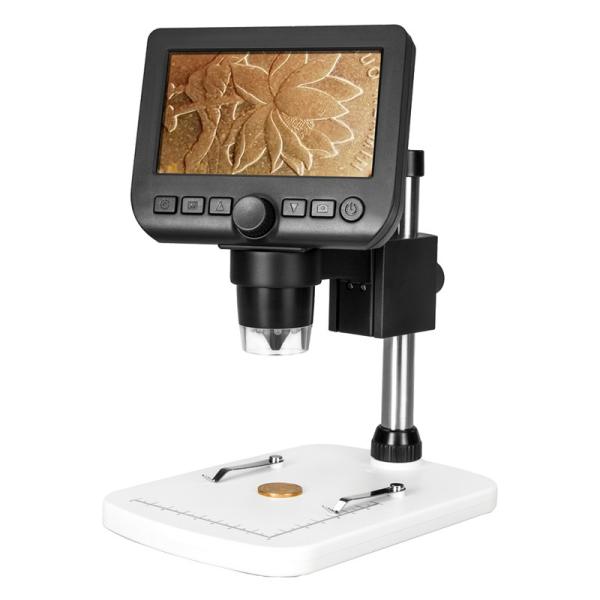 Quality Brightness Adjustable Digital LCD Microscope DC 5V/1A Manual Focus 5mm To 80mm for sale