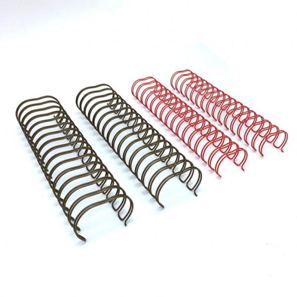 Quality 3/8'' 75 Sheets Custom Color Double Metal Wire Twin Ring Wire O Double Loop for sale