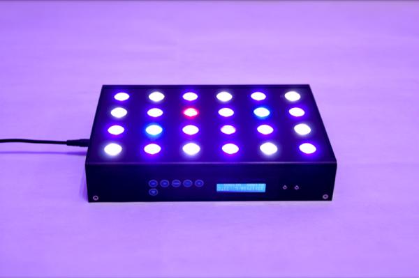 Programmable led aquarium reef lighting with full spectrum,two channels