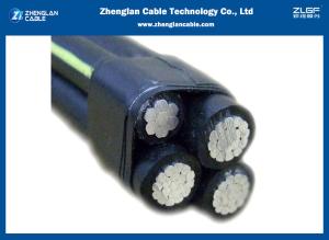 0.6/1KV quadruplex overhead wire With Insulated Messenger Conductor 3x50+1x25sqmm IEC60502-1