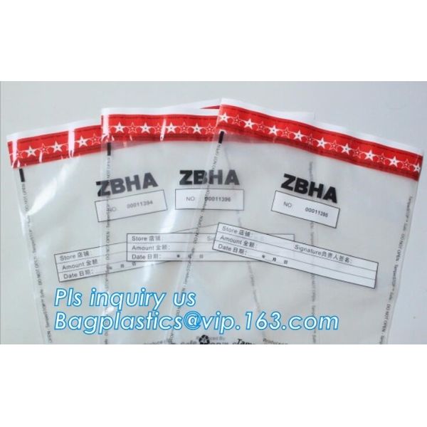 money locking security bag courier plastic bag, plastic self adhesive evidence bag/security bag, Temper-Evident Bags, De
