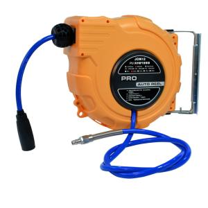 Pneumatic PU MESH extension retractable spring automatic air hose reel with beautiful color